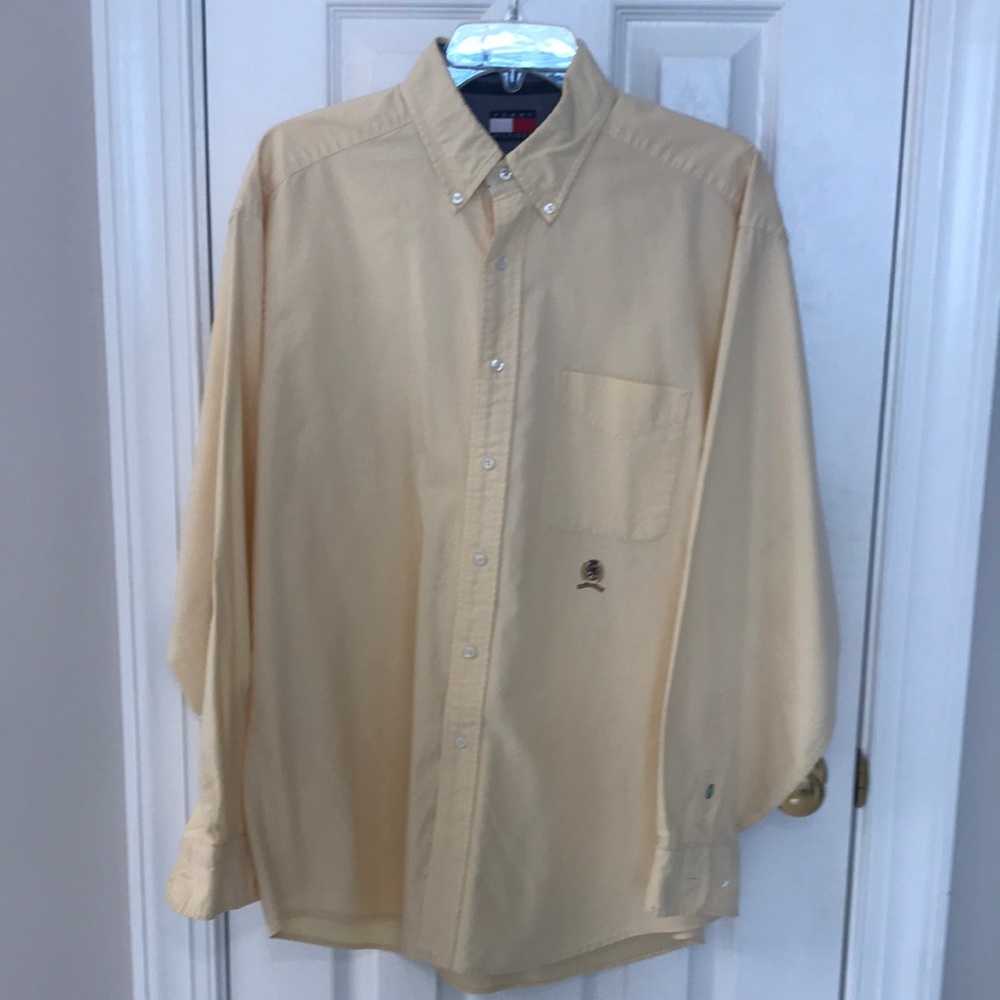Tommy Hilfiger long sleeve yellow button down